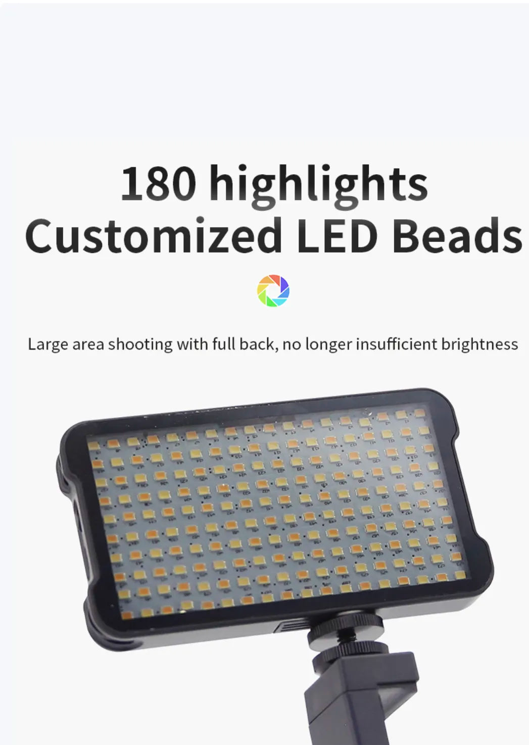 Fotografía de tatuaje profesional anti-2.0 Kit de resplandor 180 Beads LED (10W)