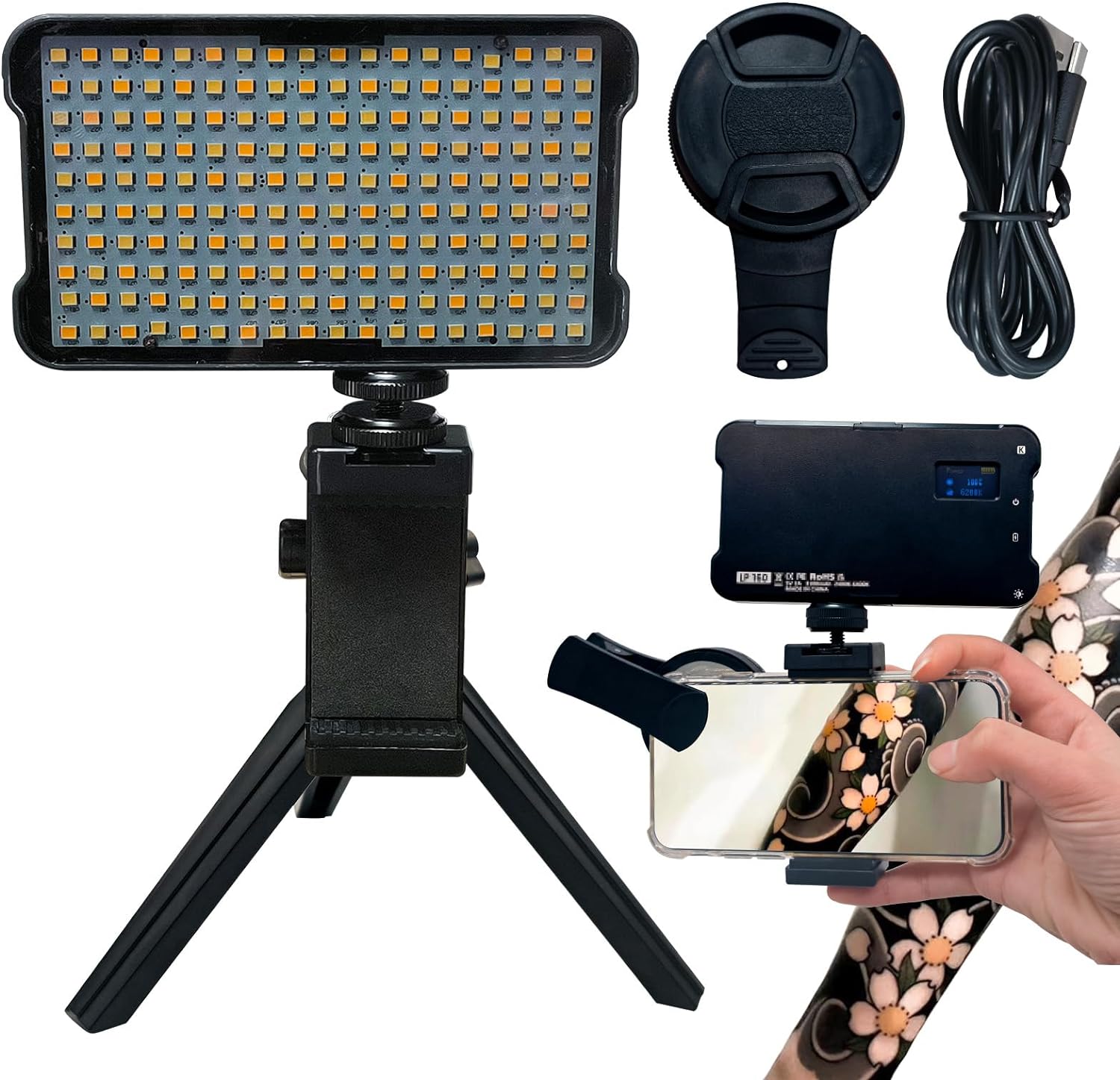 Fotografía de tatuaje profesional anti-2.0 Kit de resplandor 180 Beads LED (10W)