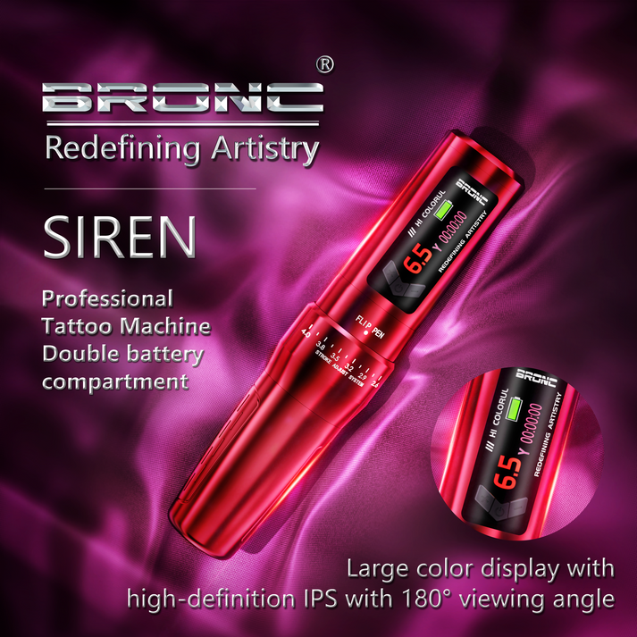 Bronc Siren verstellbare drahtlose Tattoo Stift