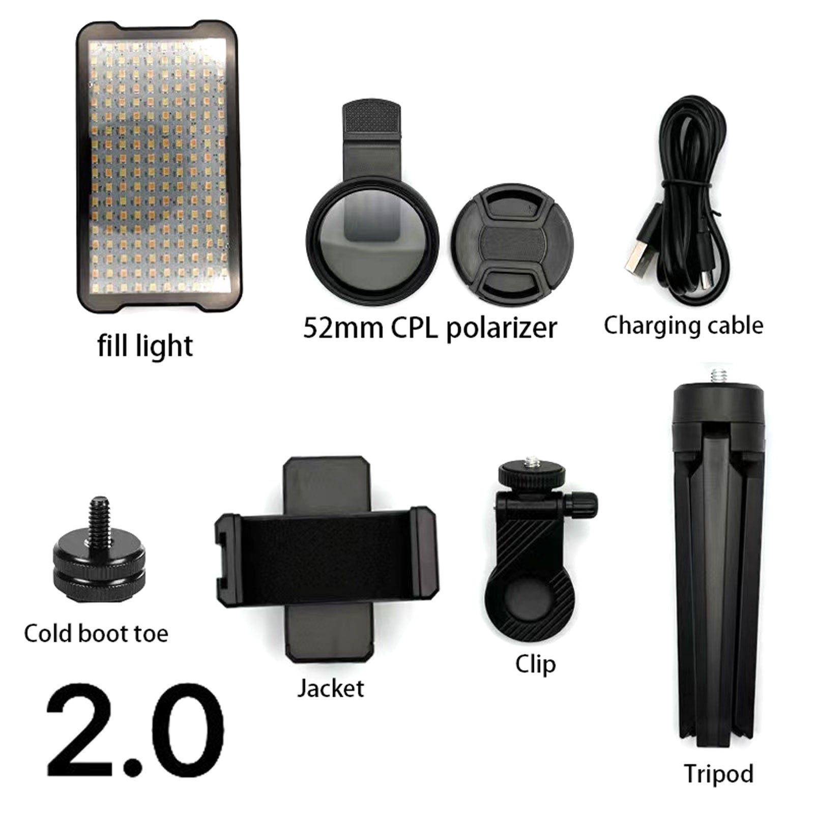 Fotografía de tatuaje profesional anti-2.0 Kit de resplandor 180 Beads LED (10W)