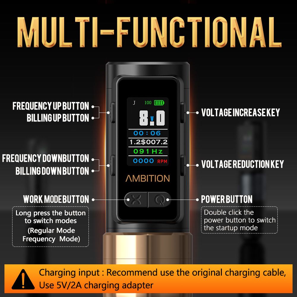 Ambitionssoldat Max Wireless Tattoo Machine Pen