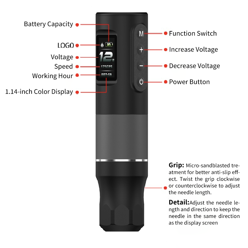 INKSOUL® & TangLong Yuan3 Wireless Tattoo Pen