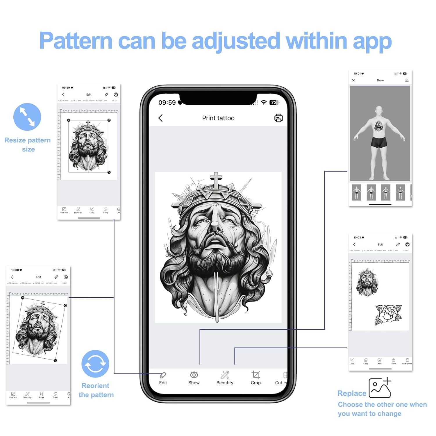 MHT-P8008 Bluetooth Tattoo Stencil Printer | High Precision | Wireless Connectivity
