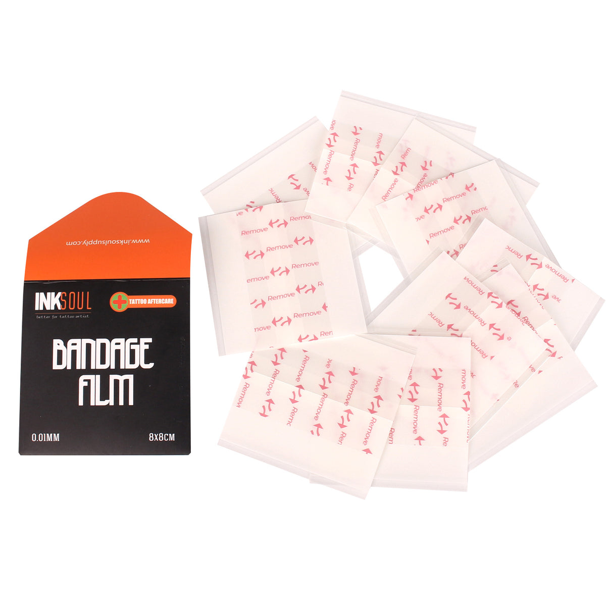 Pellicola di bendaggi di bandage aftercare tatuaggio inksul 0,01 mm Ultratina 3.1in x 3.1in 10 fogli