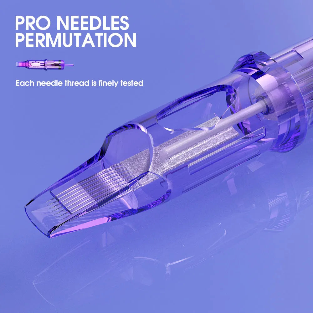 Mast Pro Tattoo Cartridges Needles 0.25MM/0.30MM/0.35MM Round Shader- Box of 20