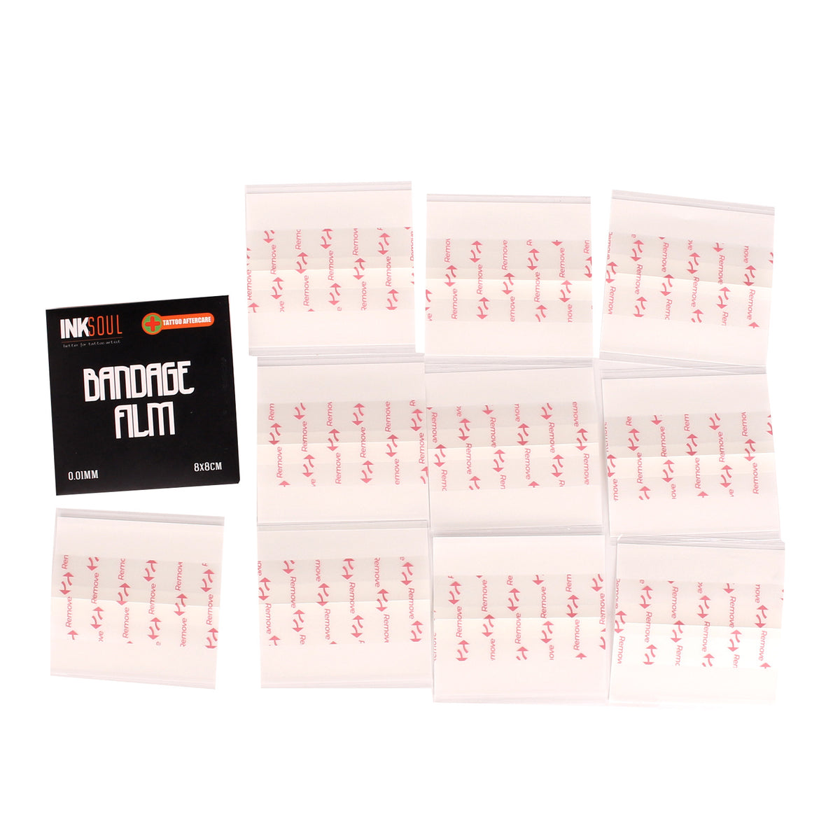 Pellicola di bendaggi di bandage aftercare tatuaggio inksul 0,01 mm Ultratina 3.1in x 3.1in 10 fogli