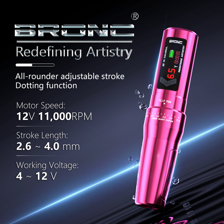 Bronc Siren verstellbare drahtlose Tattoo Stift