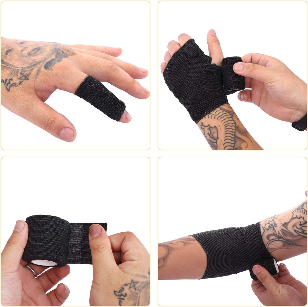Bande coesive auto aderenti avvolgono 2 "x 5 yard, 12 rotoli