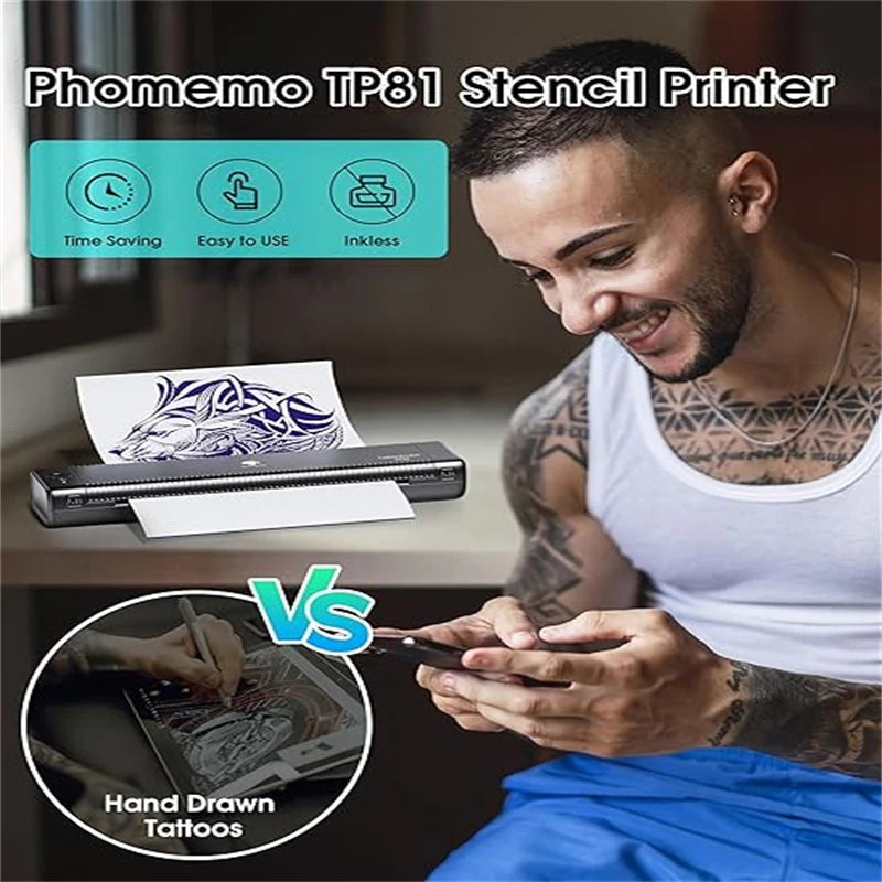Phomemo TP81 Wireless Tattoo Template Printer (Upgrade)