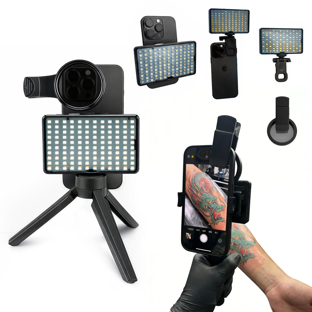 Professional Tattoo Photography Anti-3.0 Glare Kit 120 LED Beads(12W)Brighter and lighter