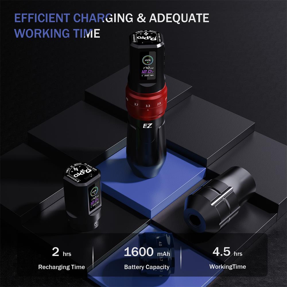 EZ P3 Pro Wireless Battery Tattoo Buttermaschine