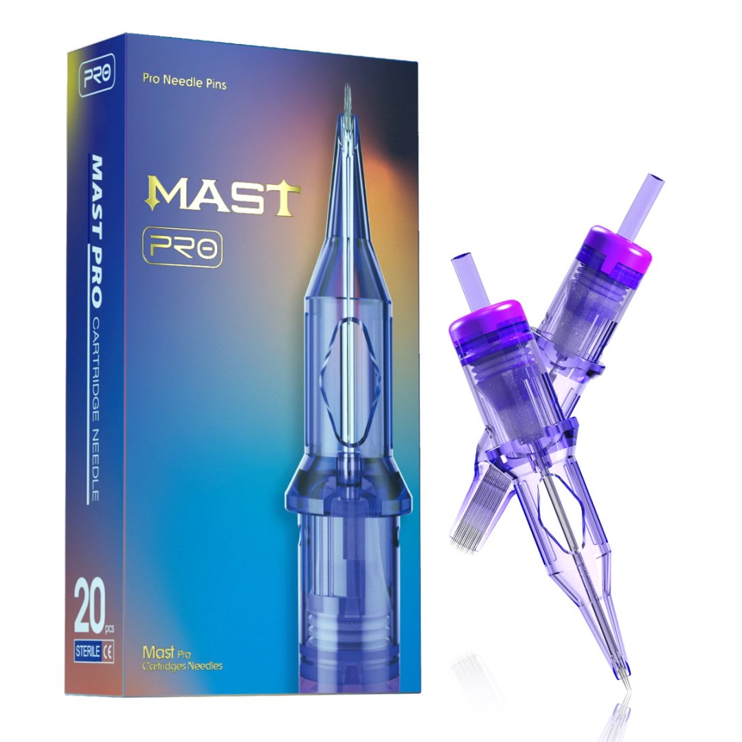 Mast Pro纹身针筒0.25毫米/0.30毫米/0.35毫米圆头阴影笔- 20支装