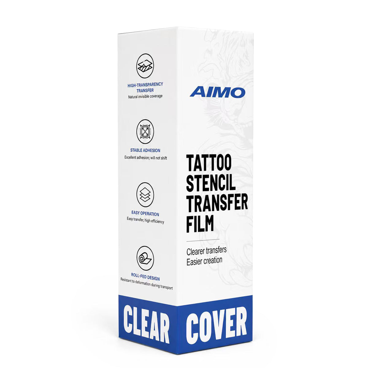 Transparent Transfer Paper , Clear Pattern Thermal Transfer Film Roll for Tattoo Cover-up 90pcs/Roll