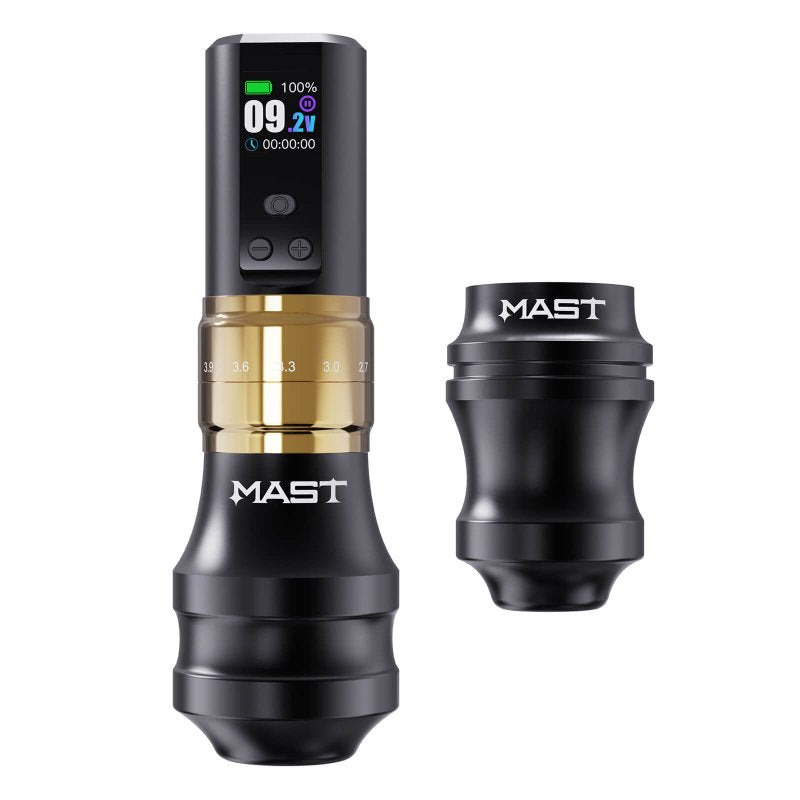 Dragonhawk Wireless Tattoo Pen Machine 2,4-4,2 mm Lunghezza due impugnature | Mast Fold 2 Pro