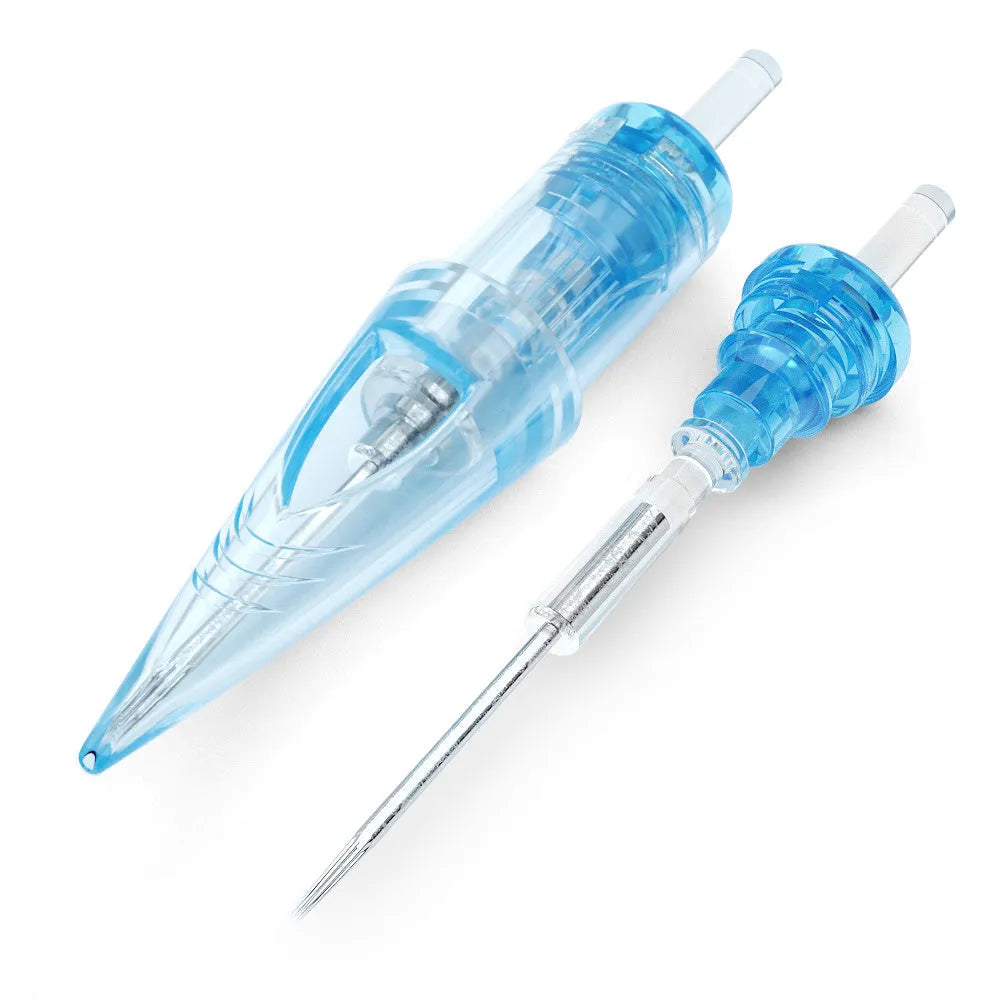 Agujas de cartuchos de tatuajes de WJX Professional - 0.35 mm/0.30 mm Round Shader | Caja de 20