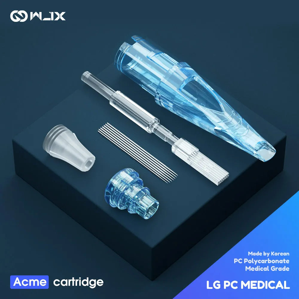Agujas de cartuchos de tatuajes de WJX Professional - 0.35 mm/0.30 mm Round Shader | Caja de 20