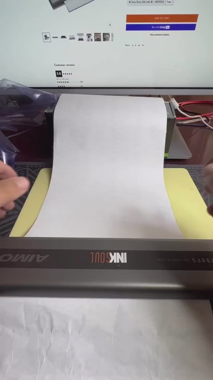 Rotolo di carta stencil tatuaggio inksul® 210mm*30m