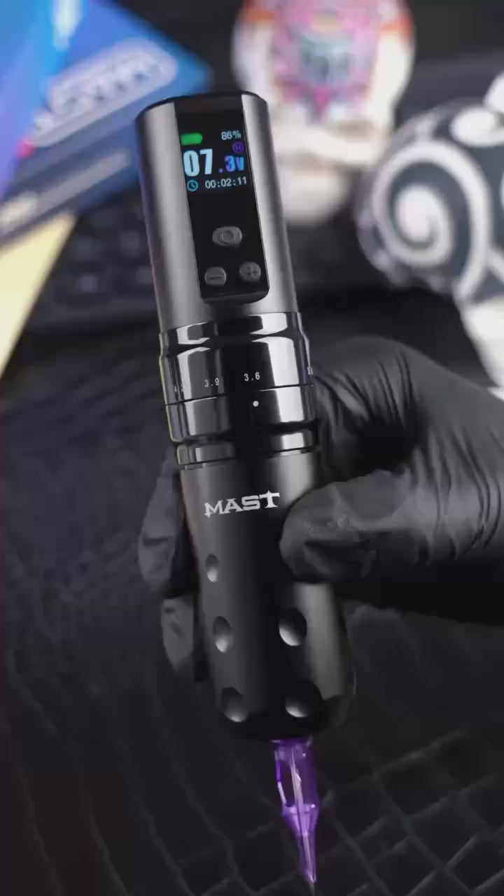 Dragonhawk Wireless Tattoo Pen Machine 2,4-4,2 mm Lunghezza | Mast Fold 2 Pro