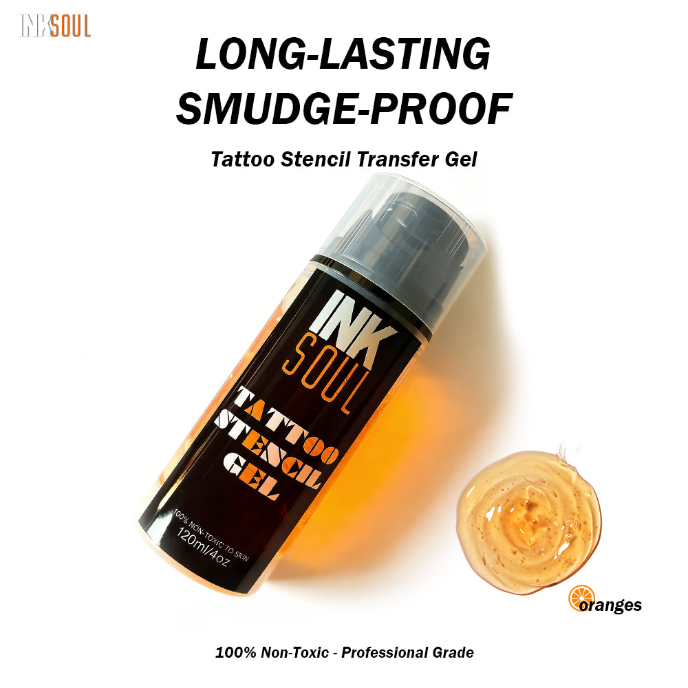 INKSOUL® Tattoo Stencil Transfer Gel, 4 fl oz / 120ml - Long-Lasting & Smudge-Proof