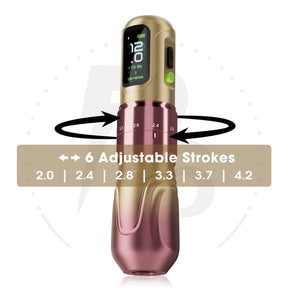 EZ P6 Adjustable Stroke Wireless Tattoo Machine-High Torque Motor