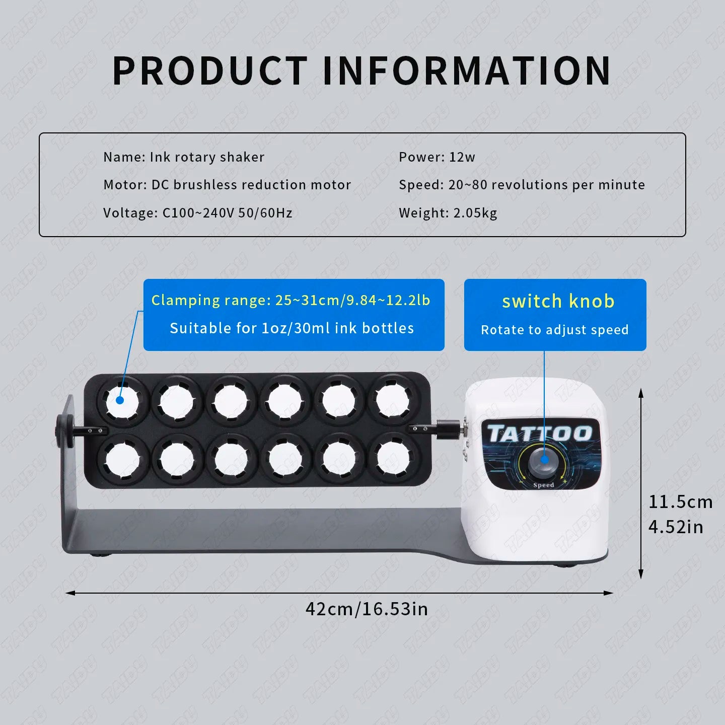 TAIDU NEW DESIGN ROTATING STYLE COLORANT MIXER-12 HOLES