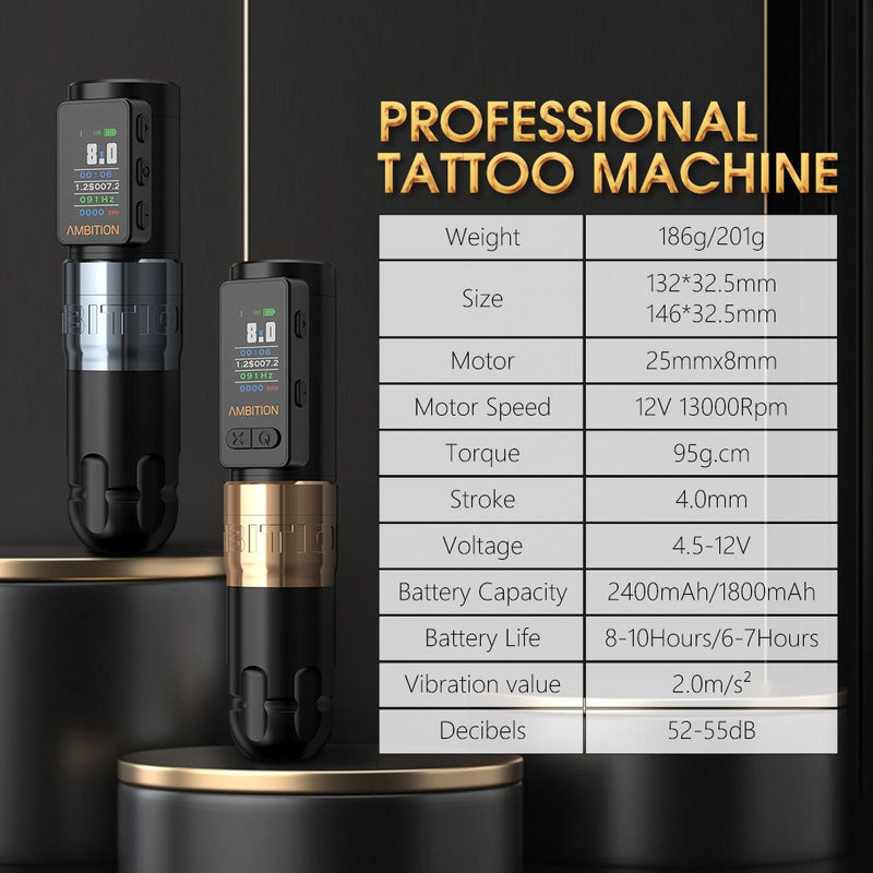 1. Ambition Soldier Max Wireless Tattoo Machine Pen