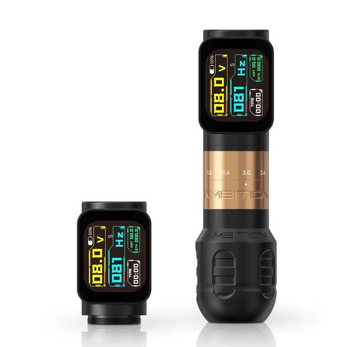 Ambition Seher Pro Wireless Tattoo Pen Machine with 6 Strokes Length 2.2mm-4.2mm