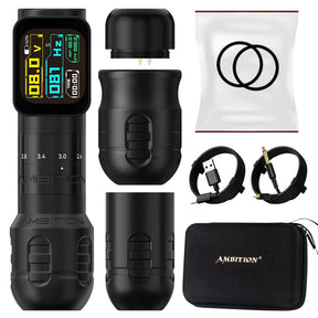 Ambition Seher Pro Wireless Tattoo Pen Machine with 6 Strokes Length 2.2mm-4.2mm