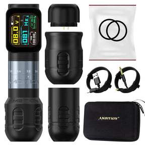 Ambition Seher Pro Wireless Tattoo Pen Machine with 6 Strokes Length 2.2mm-4.2mm