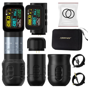 Ambition Seher Pro Wireless Tattoo Pen Machine with 6 Strokes Length 2.2mm-4.2mm