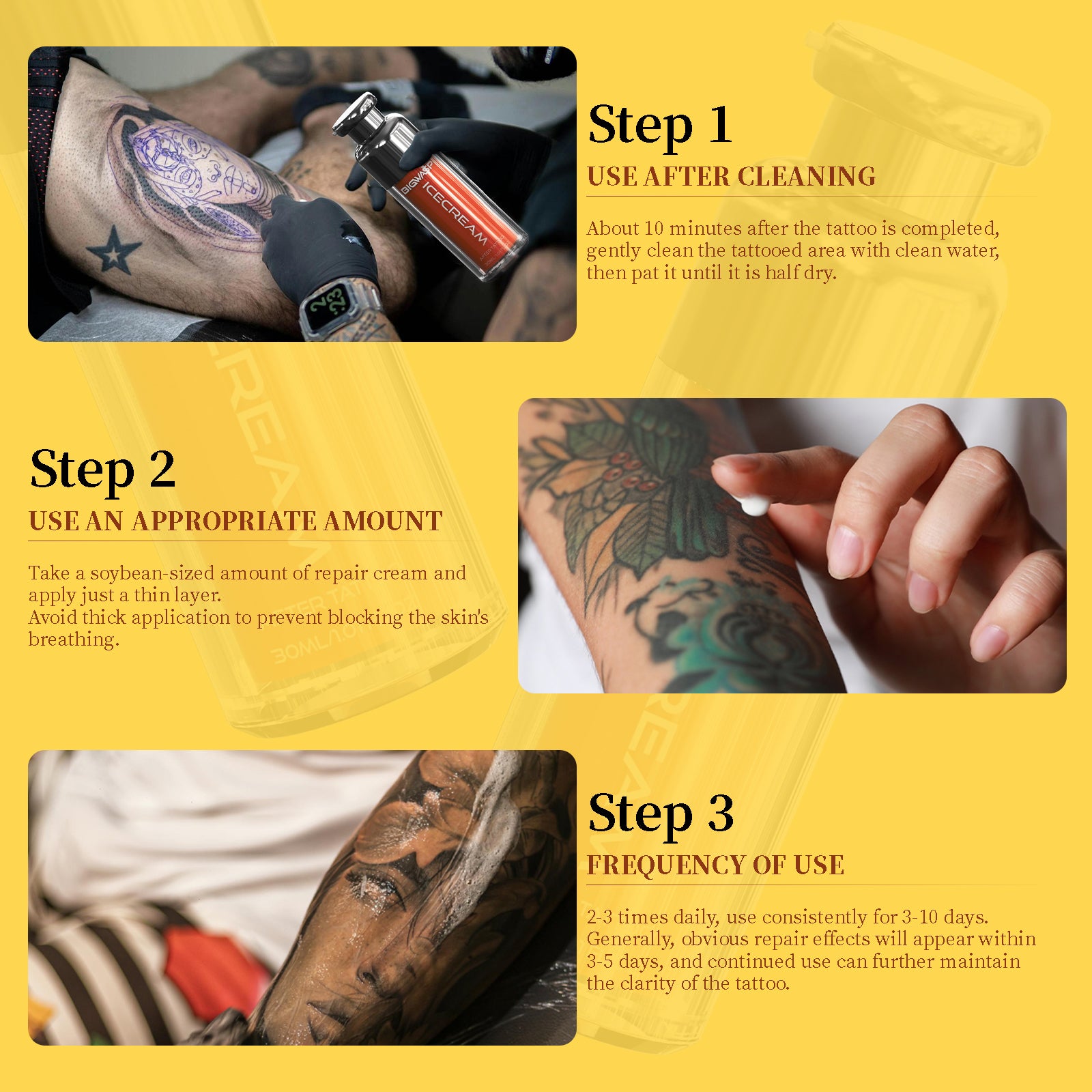 BIGWASP IceCream Tattoo Aftercares Repair Cream