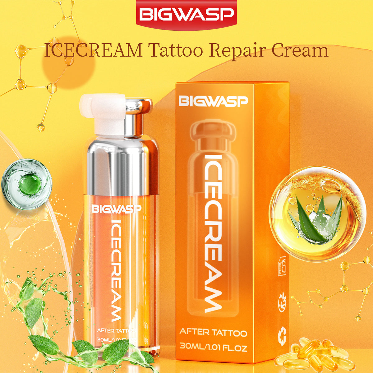 BIGWASP IceCream Tattoo Aftercares Repair Cream