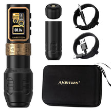 Ambition Epoch Max Wireless Tattoo Pen Machine with 9 Strokes Length 1.0mm-5.0mm - Gold Single Battery