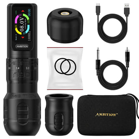 Ambition Seher Plus Wireless Tattoo Pen Machine with 6 Strokes Length 2.2mm-4.2mm