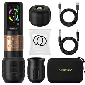 Ambition Seher Plus Wireless Tattoo Pen Machine with 6 Strokes Length 2.2mm-4.2mm