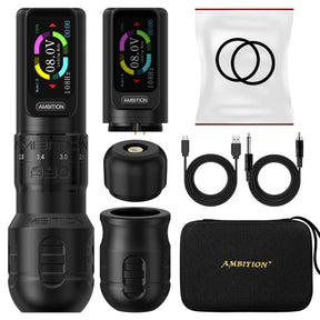 Ambition Seher Plus Wireless Tattoo Pen Machine with 6 Strokes Length 2.2mm-4.2mm