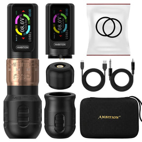 Ambition Seher Plus Wireless Tattoo Pen Machine with 6 Strokes Length 2.2mm-4.2mm