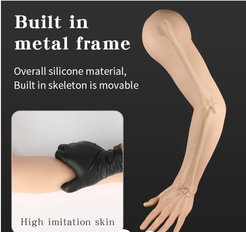 Tattoo imitation silicone movable joint arm