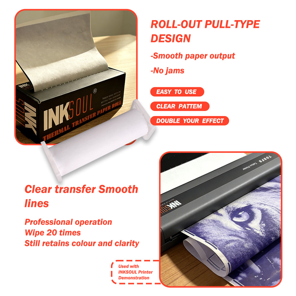 INKSOUL® Tattoo Stencil Paper Roll 210mm*30M