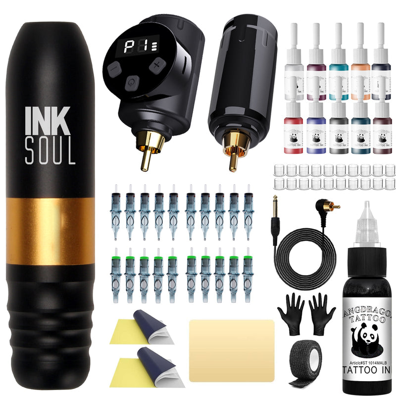 2. Inksoul K2 Wireless Tattoo Kit with Two Batteries