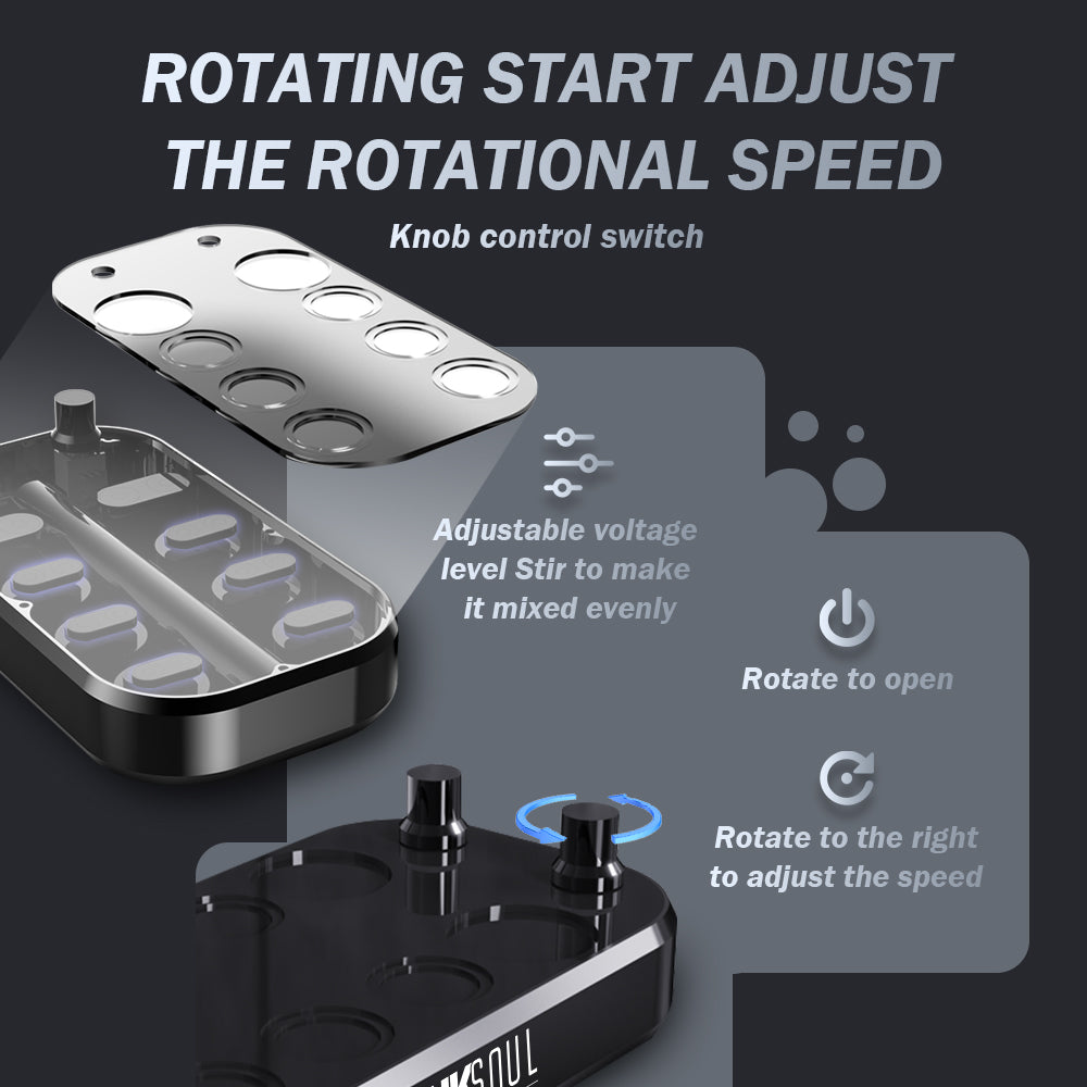 INKSOUL® TATTOO INK CUP MIXER 8 sites Aluminum alloy frame