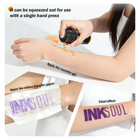 INKSOUL® Tattoo Stencil Transfer Gel, 4 fl oz / 120ml - Long-Lasting & Smudge-Proof