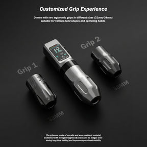 INKSOUL® Tattoo Machine Wiresles Pen 4.2MM Strokes Two Grips Two Batteries Two Modes 2 in 1 | HV6 PRO