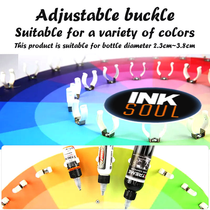 360° Tattoo Ink Display Turntable Wheel Rack