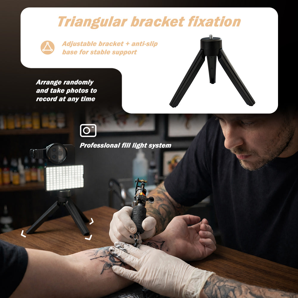 Professional Tattoo Photography Anti-3.0 Glare Kit 120 LED Beads（12W）Brighter and lighter