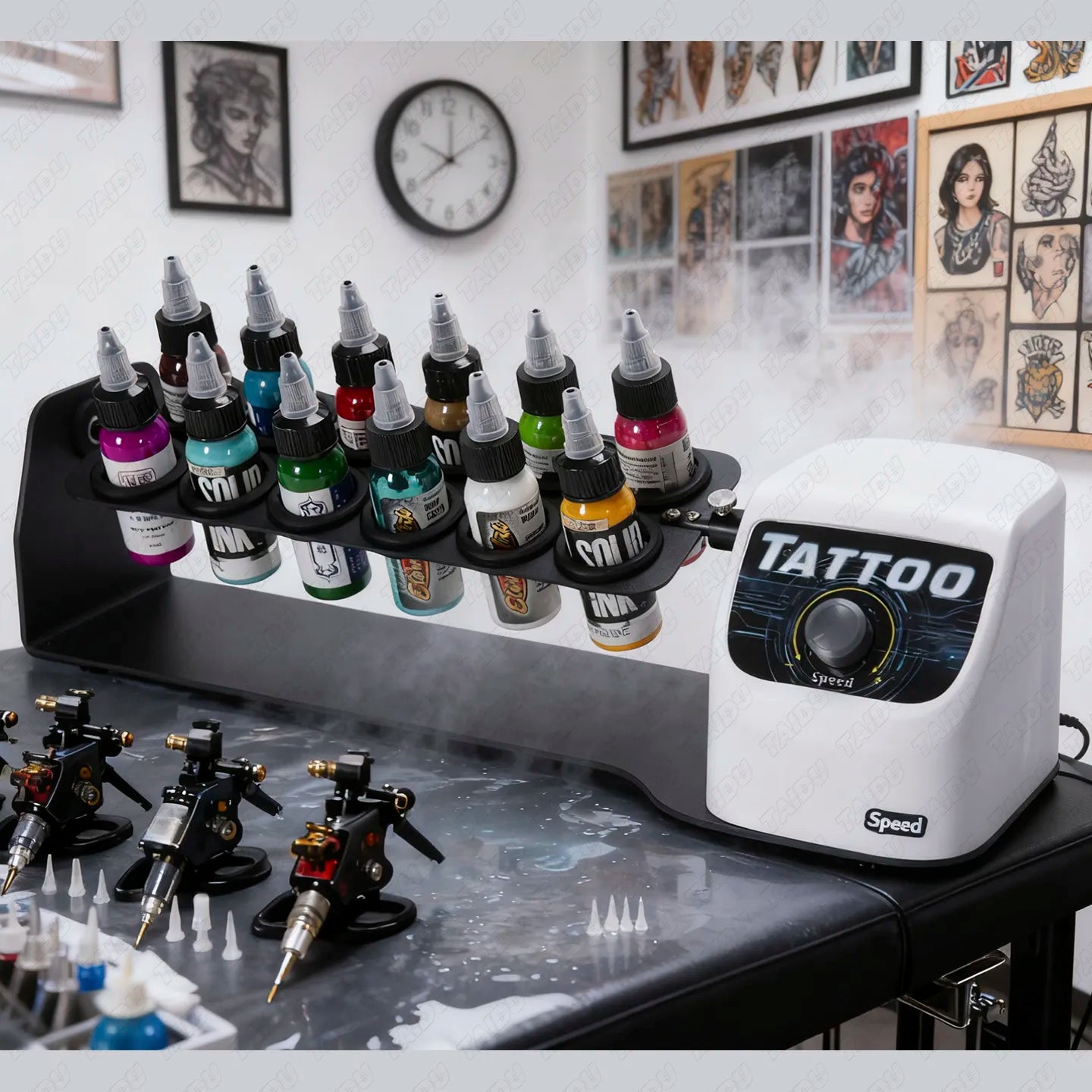TAIDU NEW DESIGN ROTATING STYLE COLORANT MIXER-12 HOLES