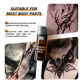 INKSOUL® Tattoo Stencil Transfer Gel, 4 fl oz / 120ml - Long-Lasting & Smudge-Proof