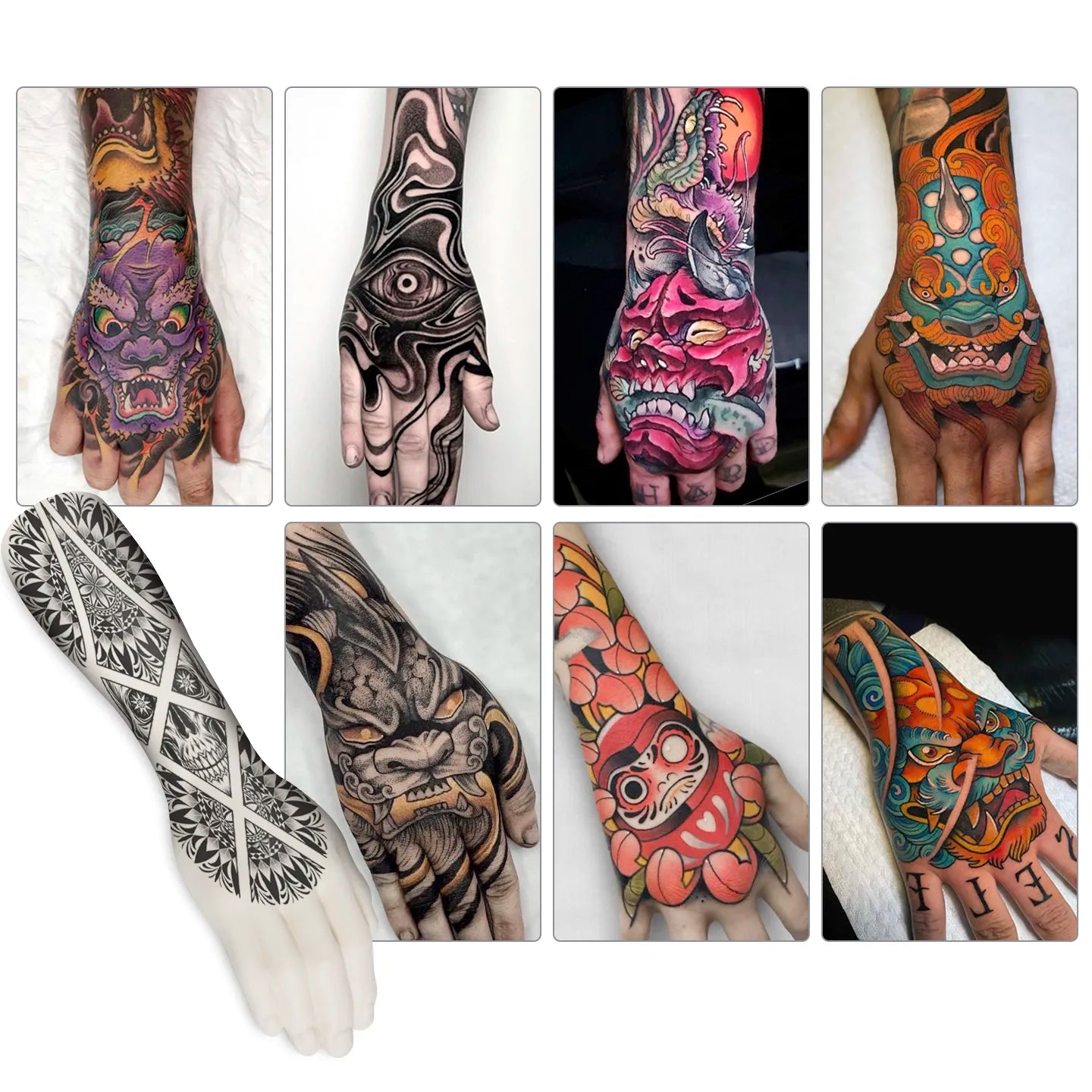 TAIDU High-Quality Tattoo Practice Silicone Forearm with Hand