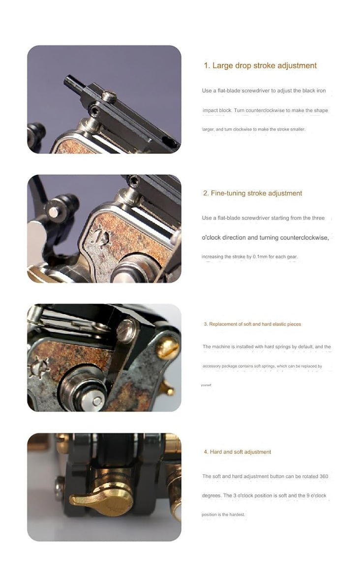Tattoo -Maschine V7R Bullet Motor von höchster Qualität - Schweizer RCA -Motor und einstellbare Nadeltiefe
