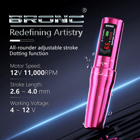 Bronc SIREN Adjustable Wireless Tattoo Pen